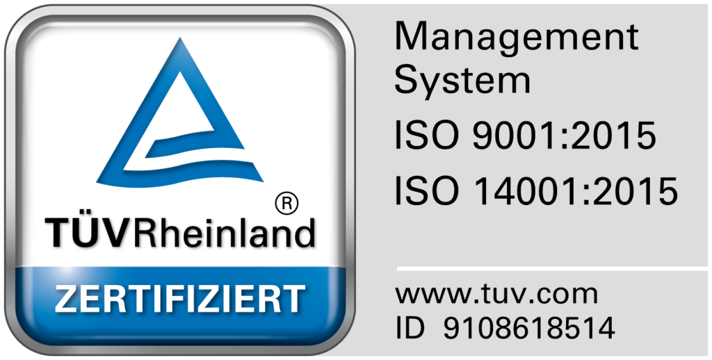 TÜV Rheinland Prüfzeichen – zertifiziertes Managementsystem KIS